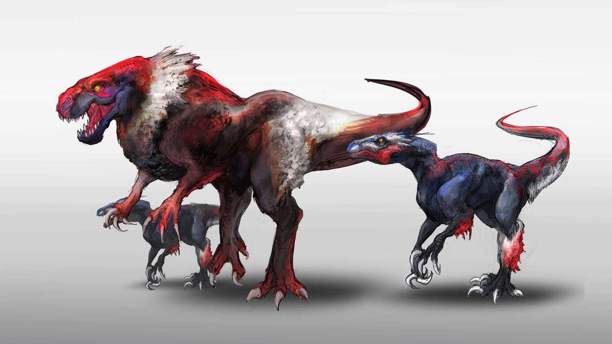 Feathered Dinosaur Sketches Feathered Dinosaur Sketches